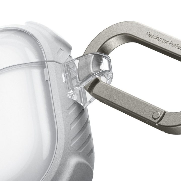 Dėklas AirPods Pro 3 ausinėms skaidrus baltas AmazingThing