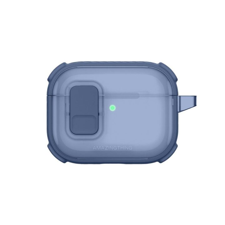 Dėklas AirPods Pro 3 ausinėms skaidrus mėlynas AmazingThing