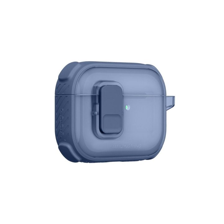 Dėklas AirPods Pro 3 ausinėms skaidrus mėlynas AmazingThing