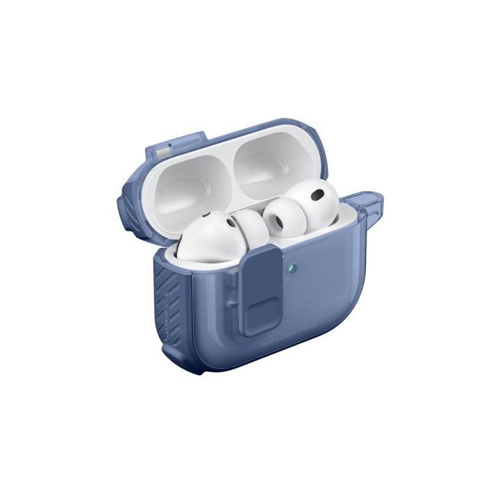 Dėklas AirPods Pro 3 ausinėms skaidrus mėlynas AmazingThing