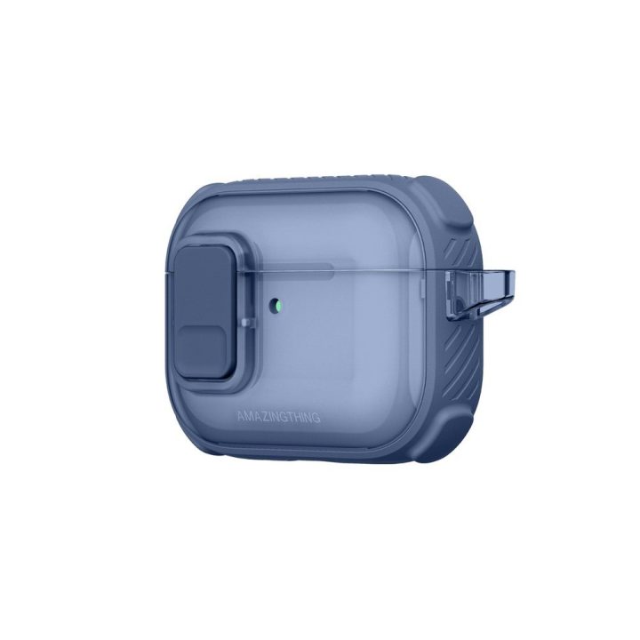 Dėklas AirPods Pro 3 ausinėms skaidrus mėlynas AmazingThing