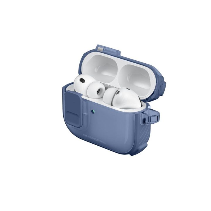 Dėklas AirPods Pro 3 ausinėms skaidrus mėlynas AmazingThing
