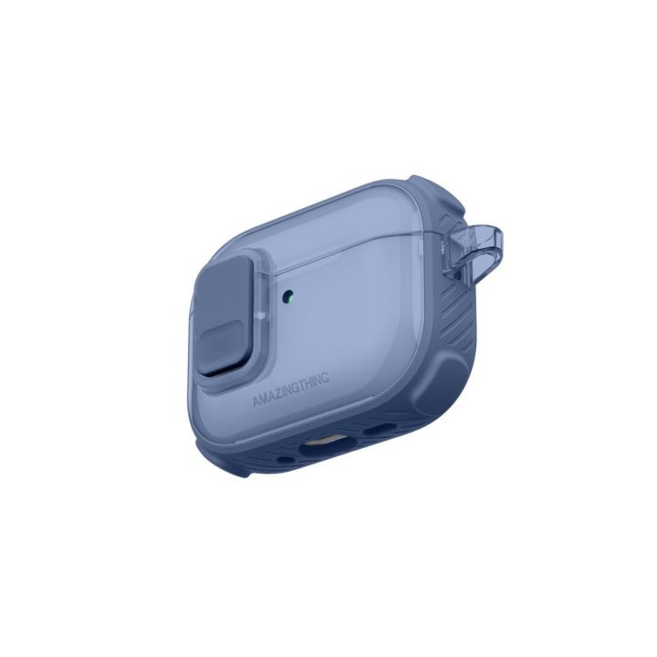 Dėklas AirPods Pro 3 ausinėms skaidrus mėlynas AmazingThing