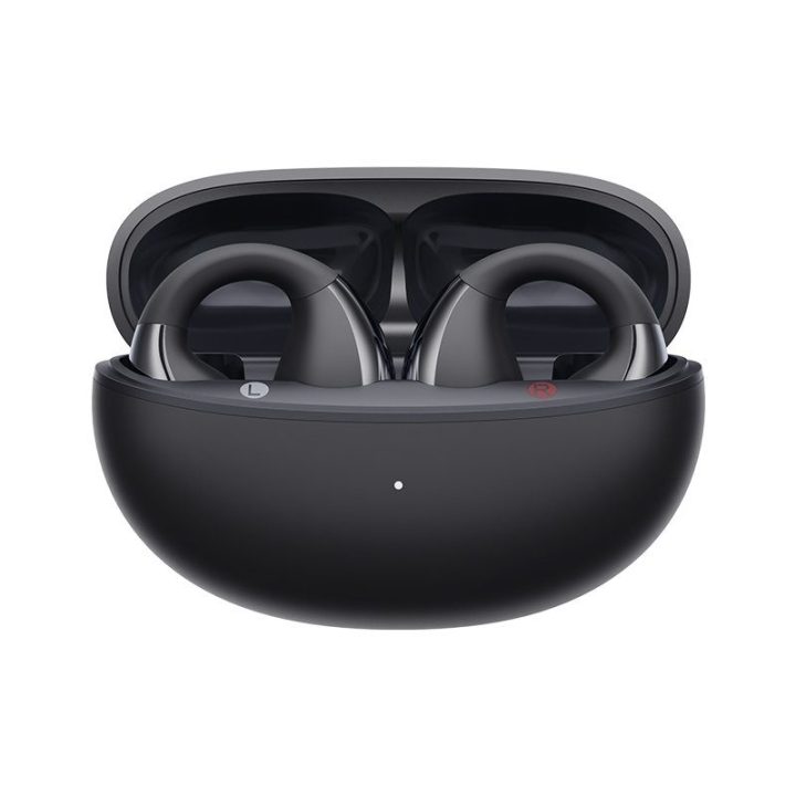 Belaidės ausinės su ausų kabliukais IPX4 Bluetooth 5.4 QCY Crossky C30 juodos
