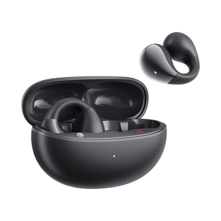 Belaidės ausinės su ausų kabliukais IPX4 Bluetooth 5.4 QCY Crossky C30 juodos