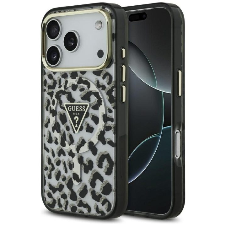 Dėklas telefonui iPhone 17 Pro Max su MagSafe juodas Guess