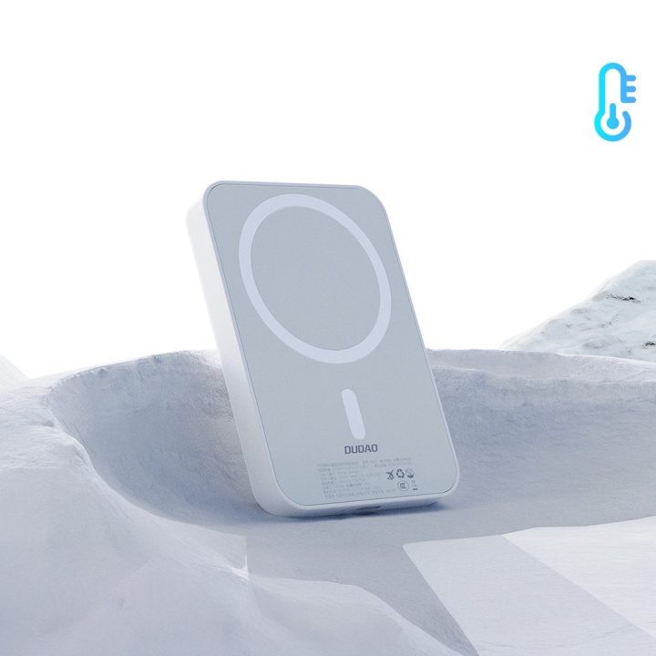 Išorinė baterija 10 000 mAh 20 W su MagSafe ir USB-C baltos spalvos