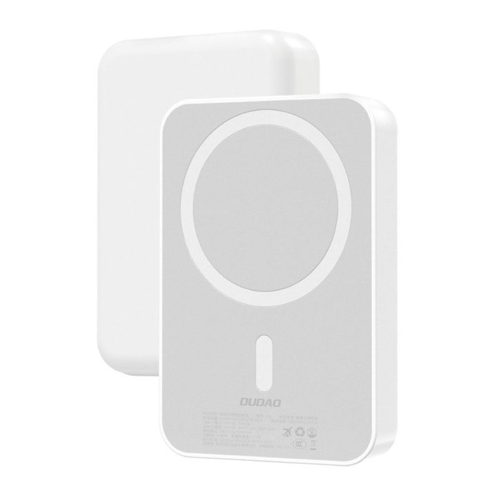 Išorinė baterija 10 000 mAh 20 W su MagSafe ir USB-C baltos spalvos