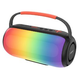 Belaidė kolonėlė su RGB apšvietimu Bluetooth 5.3 juoda