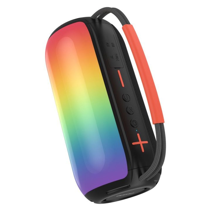 Belaidė kolonėlė su RGB apšvietimu Bluetooth 5.3 juoda