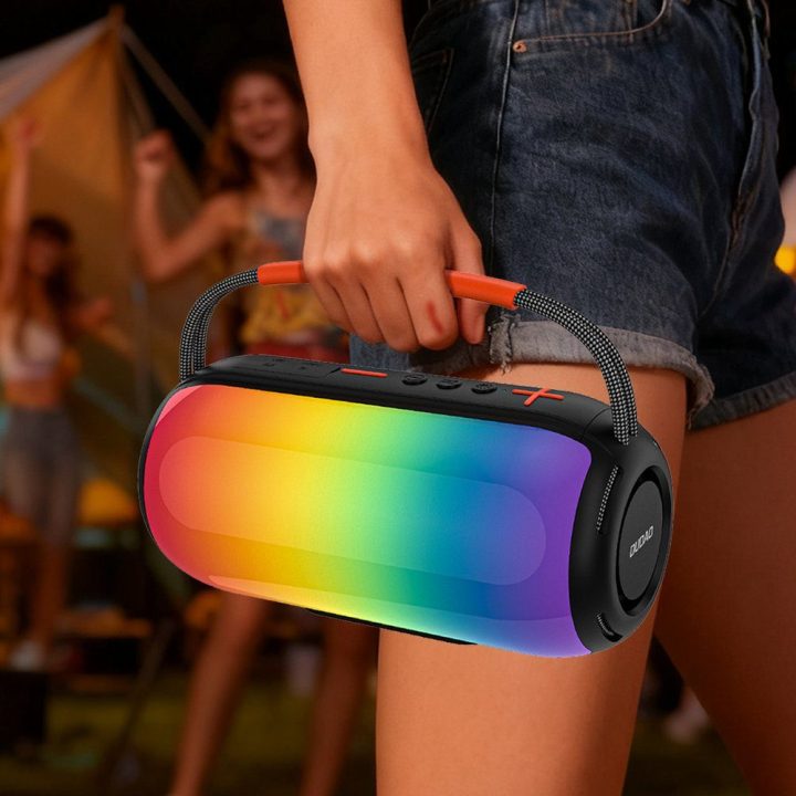 Belaidė kolonėlė su RGB apšvietimu Bluetooth 5.3 juoda