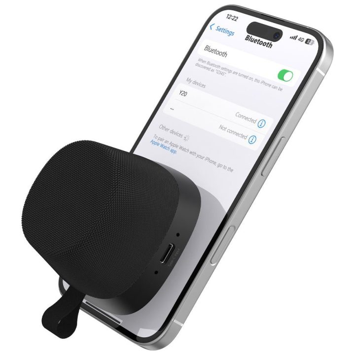 Belaidė kolonėlė su magnetiniu tvirtinimu Bluetooth 5.3 juoda