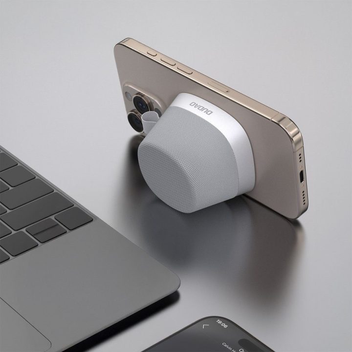 Belaidė kolonėlė su magnetiniu laikikliu Bluetooth 5.3 sidabrinė