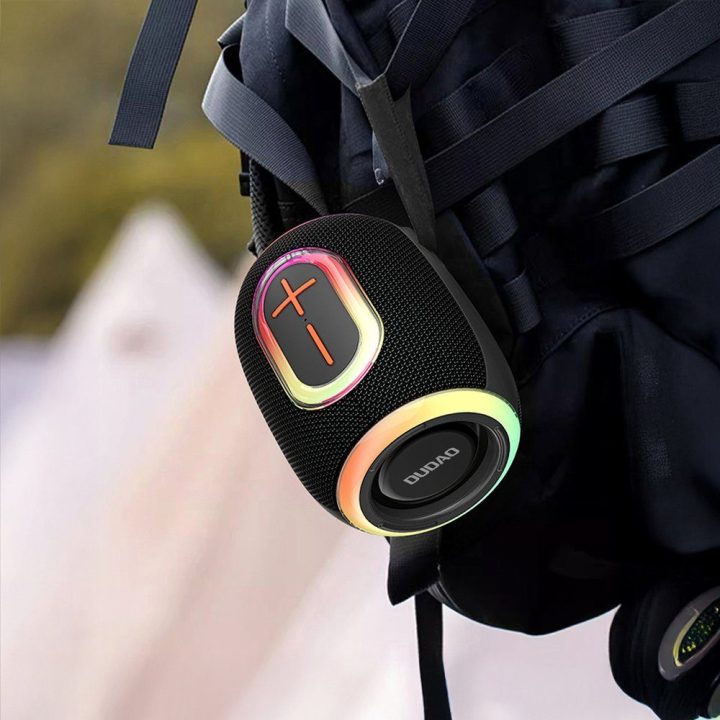 Belaidė kolonėlė su RGB pašvietimu Bluetooth 5.3 juoda