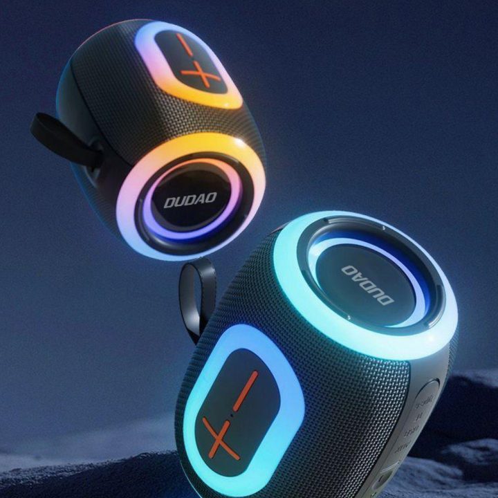 Belaidė kolonėlė su RGB pašvietimu Bluetooth 5.3 juoda