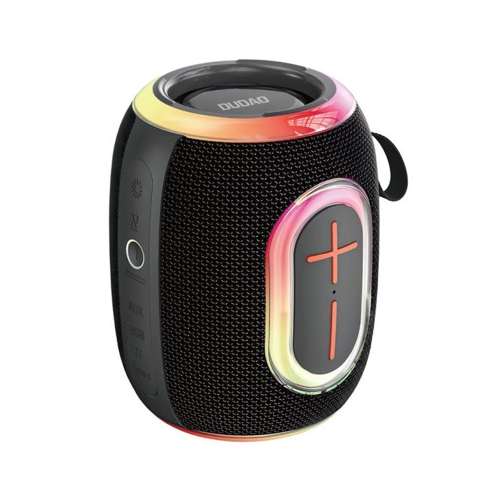 Belaidė kolonėlė su RGB pašvietimu Bluetooth 5.3 juoda