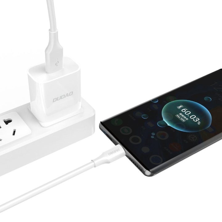 Įkrovimo laidas USB-A / micro USB 6 A 1,2 m baltas