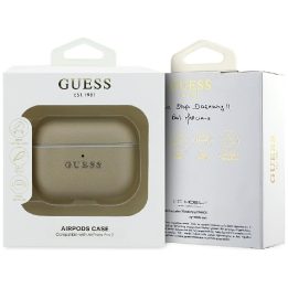Dėklas ausinėms AirPods Pro 3 auksinės spalvos Guess