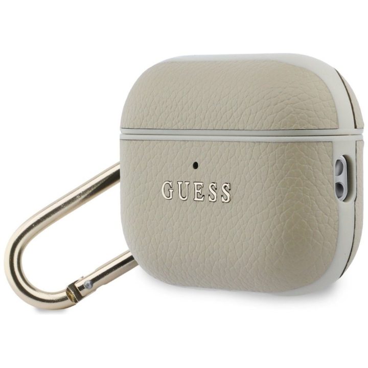 Dėklas ausinėms AirPods Pro 3 auksinės spalvos Guess