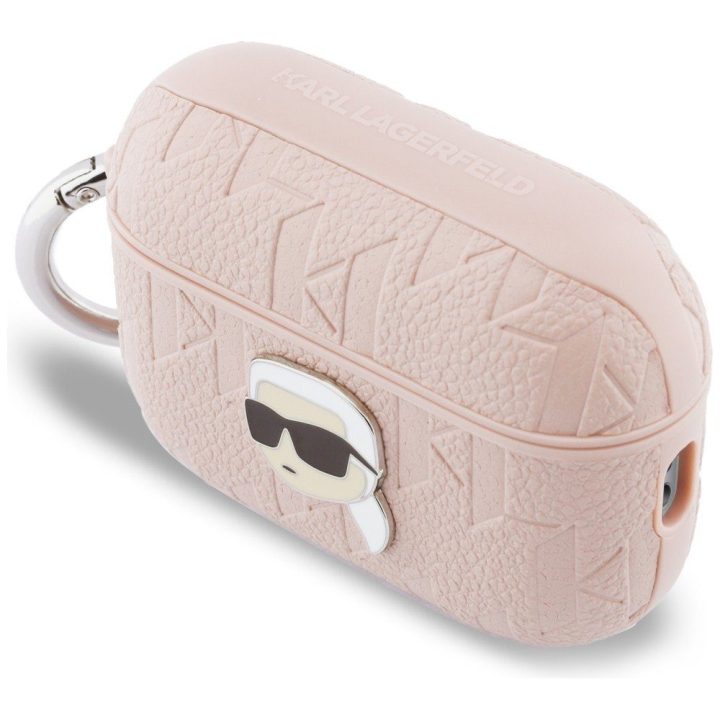 Dėklas ausinėms AirPods Pro 3 rožinės spalvos Karl Lagerfeld