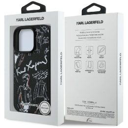 Dėklas telefonui iPhone 16 Pro su MagSafe juodas Karl Lagerfeld
