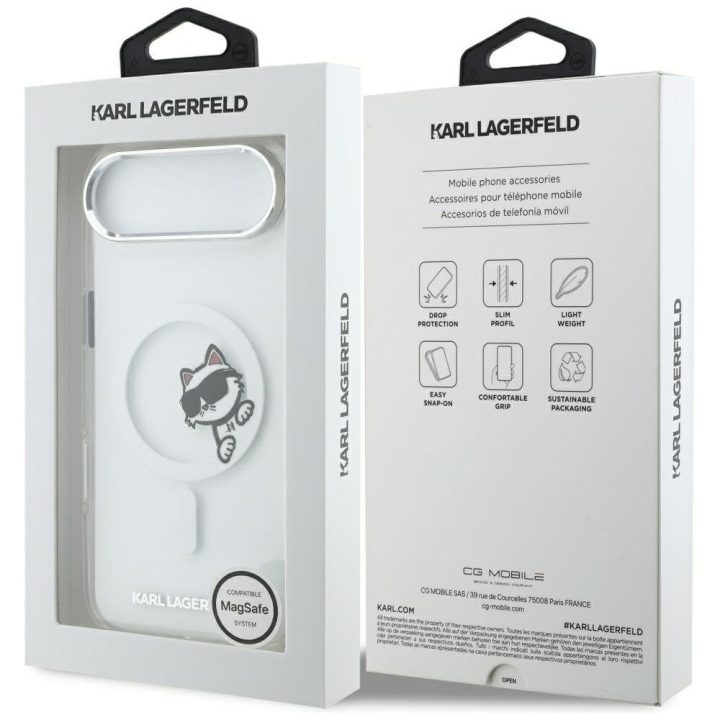 Dėklas telefonui iPhone Air su MagSafe skaidrus Karl Lagerfeld
