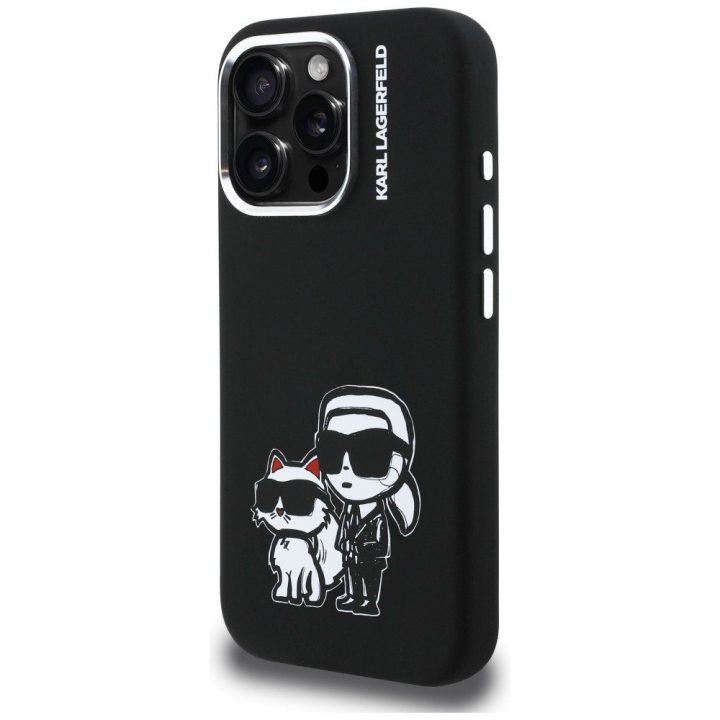 Dėklas telefonui iPhone 16 Pro su MagSafe juodas Karl Lagerfeld