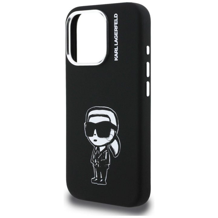 Dėklas telefonui iPhone 16 Pro Max su MagSafe juodas Karl Lagerfeld