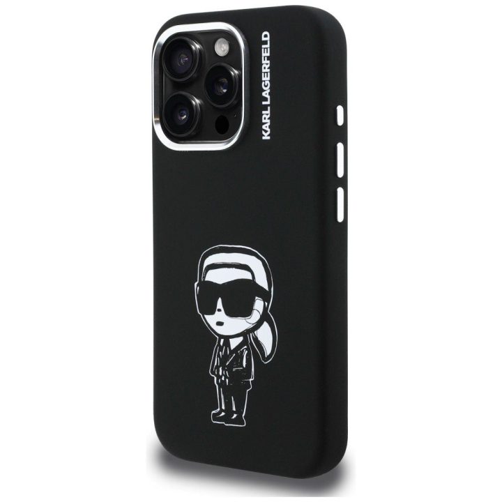 Dėklas telefonui iPhone 16 Pro Max su MagSafe juodas Karl Lagerfeld