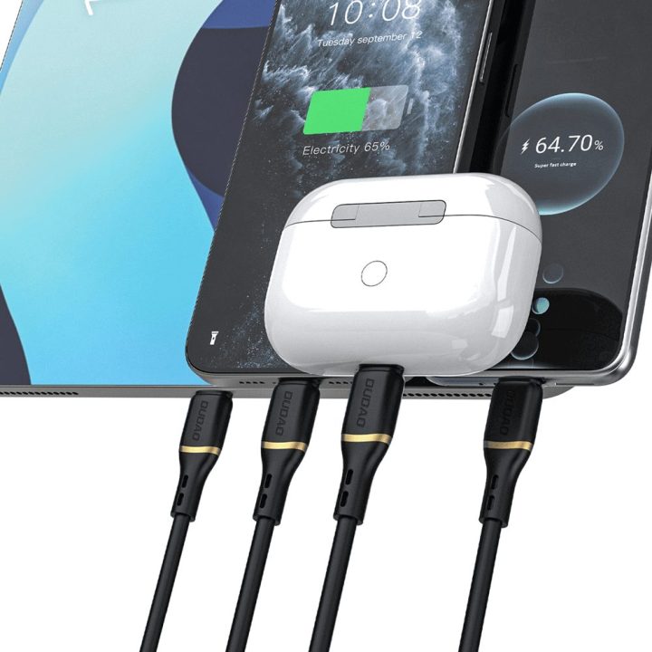 Įkrovimo laidas USB-A – Lightning 30 W su silikonine apvija juodas