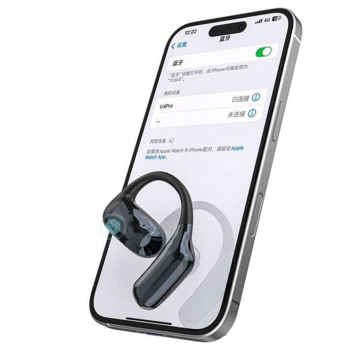 Bevielės Bluetooth ausinės U4Pro juodos spalvos
