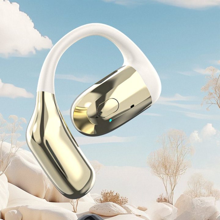 Bevielė Bluetooth laisvų rankų įranga abiem ausims smėlio ir auksinės spalvos U4Pro
