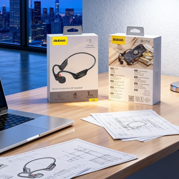 Kaulų laidumo ausinės su lankeliu Bluetooth 5.2 juodos
