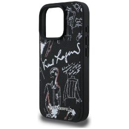 Dėklas telefonui iPhone 16 Pro Max su MagSafe juodas Karl Lagerfeld