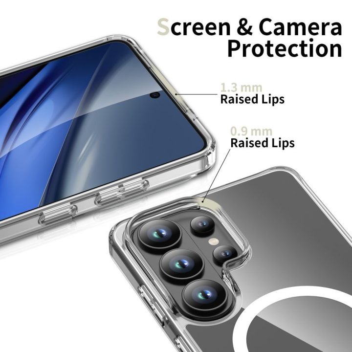 Dėklas telefonui Samsung Galaxy S26 Ultra su MagSafe permatomas
