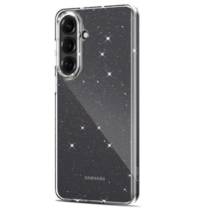 Dėklas telefonui Samsung Galaxy S26 su blizgučiais skaidrus