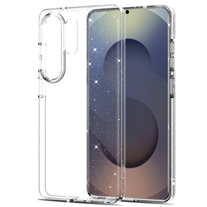 Dėklas telefonui Samsung Galaxy S26 Ultra skaidrus su blizgučiais