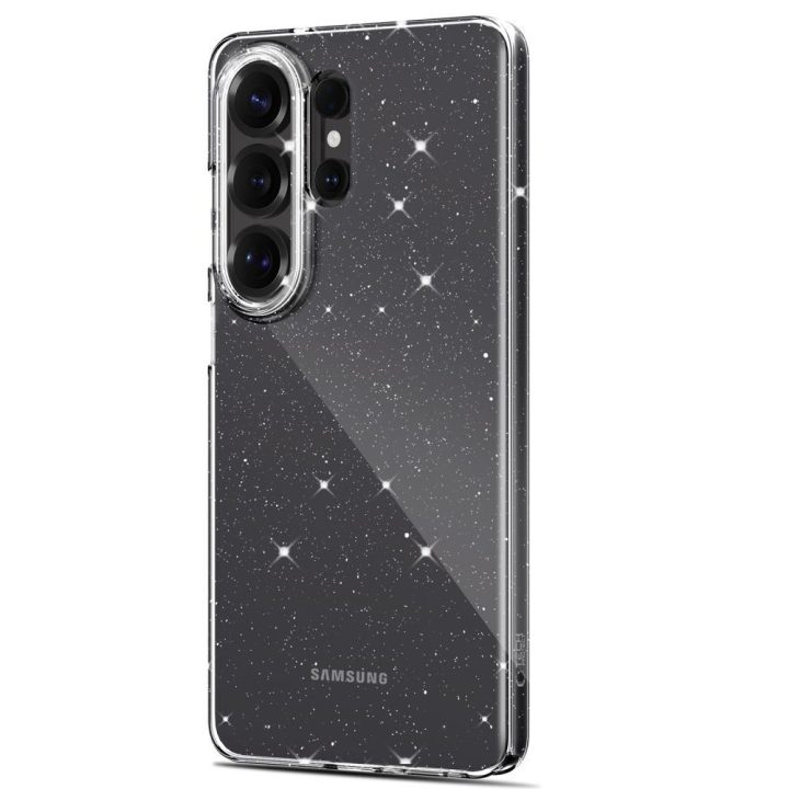 Dėklas telefonui Samsung Galaxy S26 Ultra skaidrus su blizgučiais