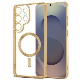 Dėklas telefonui Samsung Galaxy S26 Ultra skaidrus auksinis