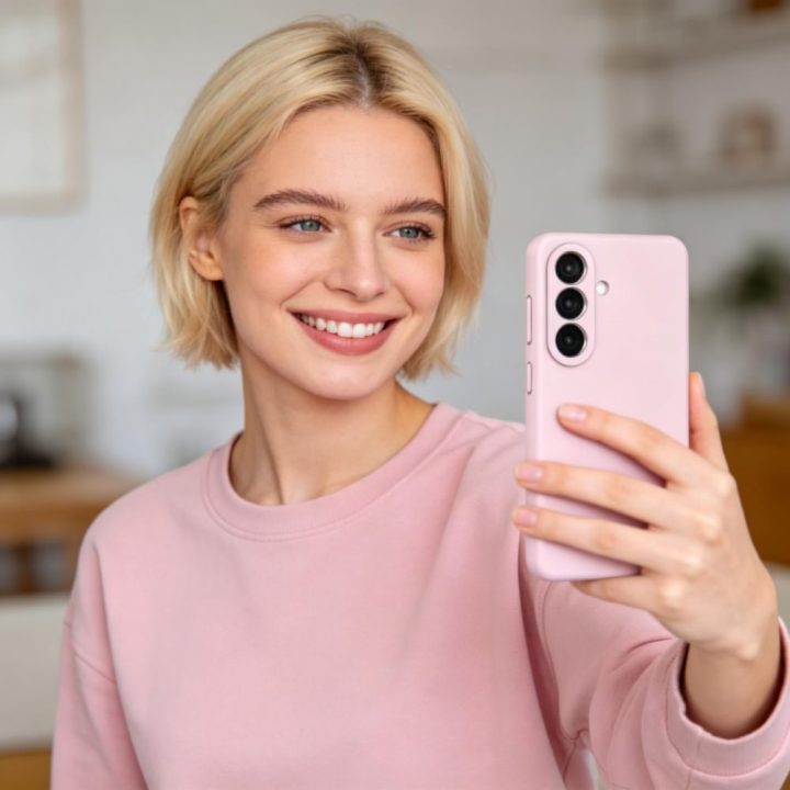 Dėklas telefonui Samsung Galaxy S26+ su MagSafe rožinės spalvos