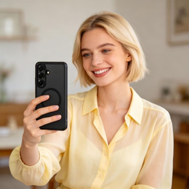 Dėklas telefonui Samsung Galaxy S26+ su MagSafe juodas