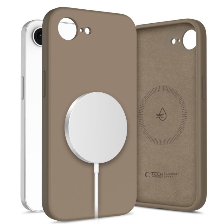 Dėklas telefonui iPhone 16E / 17E su MagSafe rudos spalvos