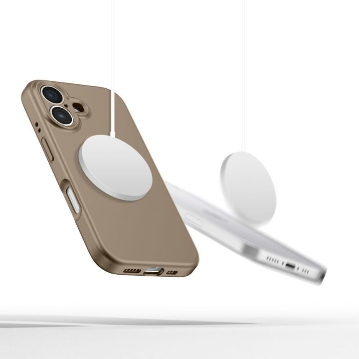 Dėklas telefonui iPhone 16E / 17E su MagSafe rudos spalvos