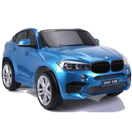 Elektrinis vaikiškas automobilis BMW X6M mėlynos spalvos