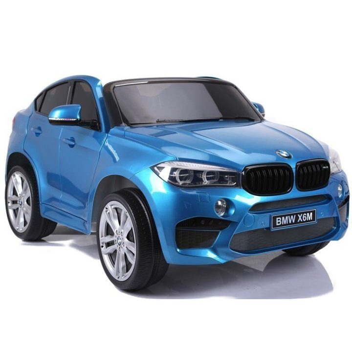 Elektrinis vaikiškas automobilis BMW X6M mėlynos spalvos