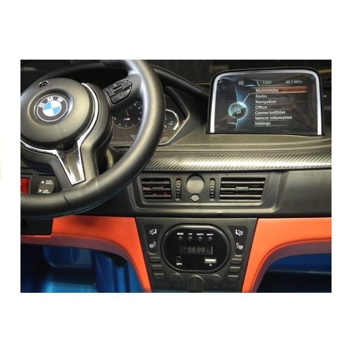 Elektrinis vaikiškas automobilis BMW X6M mėlynos spalvos