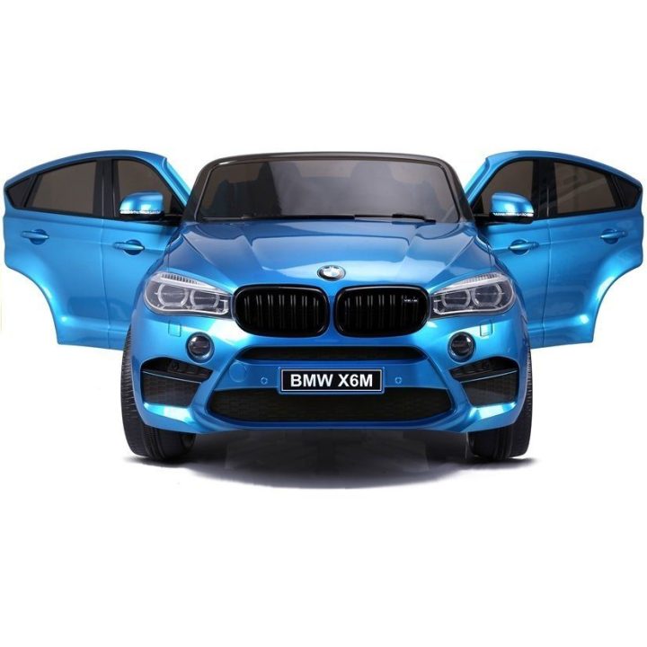 Elektrinis vaikiškas automobilis BMW X6M mėlynos spalvos