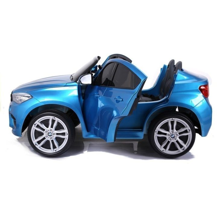 Elektrinis vaikiškas automobilis BMW X6M mėlynos spalvos