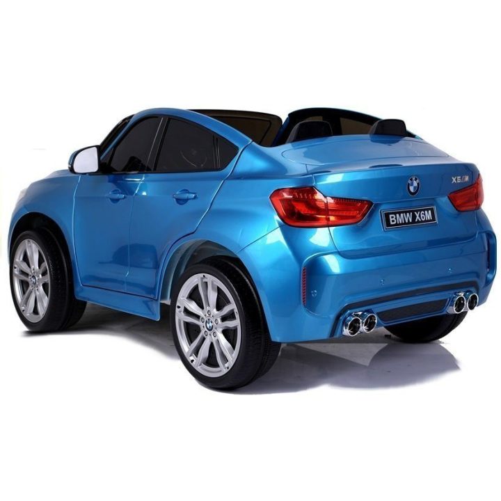 Elektrinis vaikiškas automobilis BMW X6M mėlynos spalvos