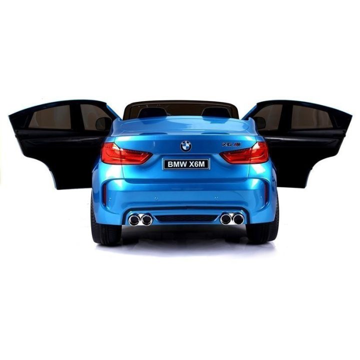 Elektrinis vaikiškas automobilis BMW X6M mėlynos spalvos